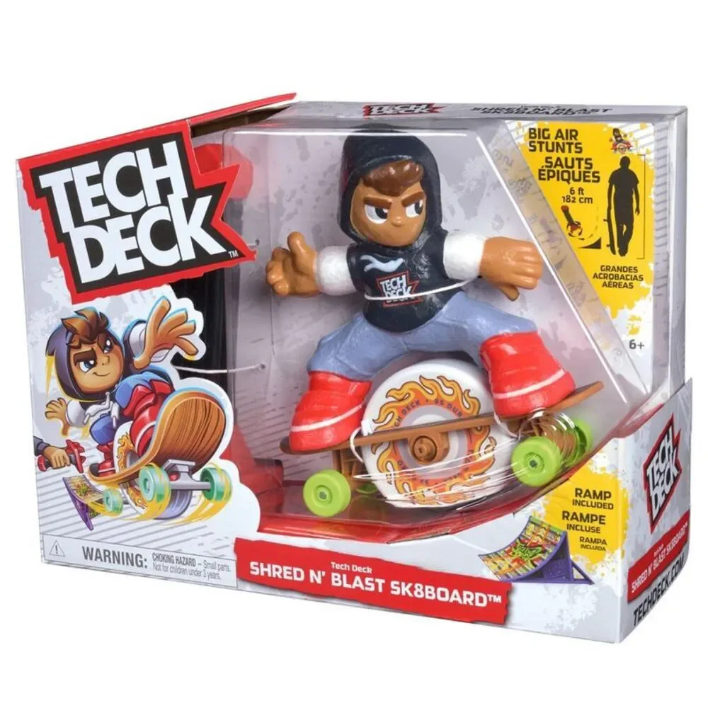 Tech Deck -  Shred N Blast SK8Board Flywheel Vehicle  Red